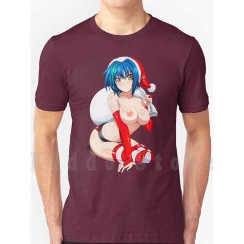 Xenovia Quarta Xmas T Shirt Diy Big Size 100% Cotton Xmas X Mas Christmas Full High School Dxd ーD D Haisukūru Stockings Thigh
