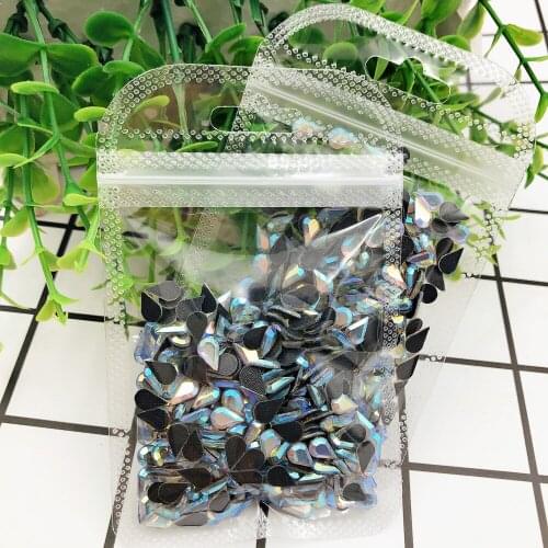 Water Drop Crystal Stone Crystal AB Color Hotfix Rhinestone Glue on Strass Crystal for Garment SHOES BAGS DIY Design