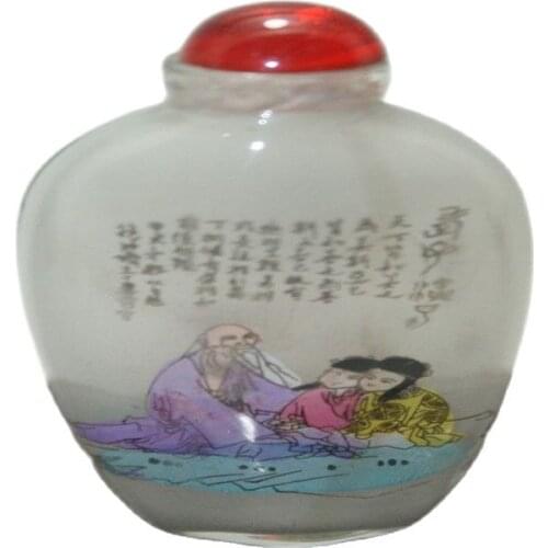 Fine old Chinese Unique Painting snuff bottle inside painted Fan Zengs paintings four combinations