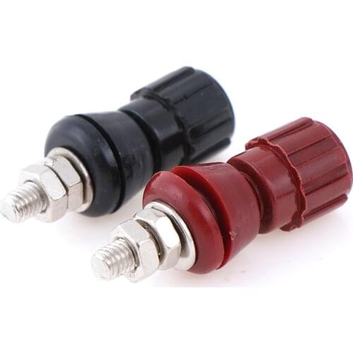 Red Black 5mm Copper Posts Terminal Blocks Power Supply Terminals Welding Machine Inverter Post Connector JS107