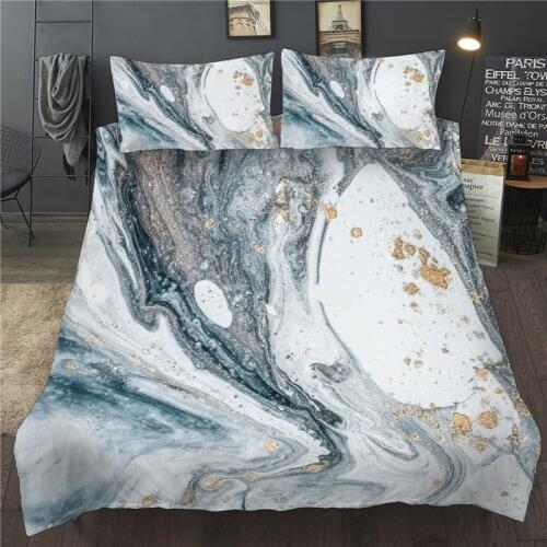 3D Quicksand Marble Bedding Set Nordic Abstract Art Queen King Bed Clothes Twin Full Single Double Duvet Cover Set For Adult