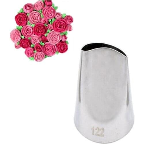 #122 Rose Petal Piping Nozzle Cake Decorating Icing Tip Stainless Steel Pastry Nozzles For Cream Korea Bean Paste Flower Petal