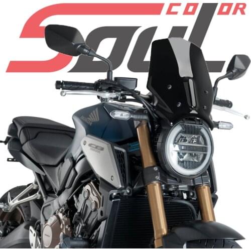 Motorcycle Sports Windshield WindScreen Visor Viser Fits For Honda CB650R NEO SPORTS CAFE 19'- 2019 Double Bubble