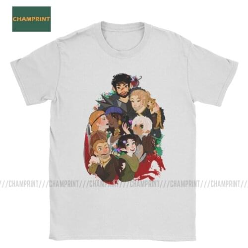 Dragon Age 2 Champions Men T Shirts Fenris Iron Bull Garrett Hawke Game Vintage Tees Short Sleeve T-Shirts 100% Cotton