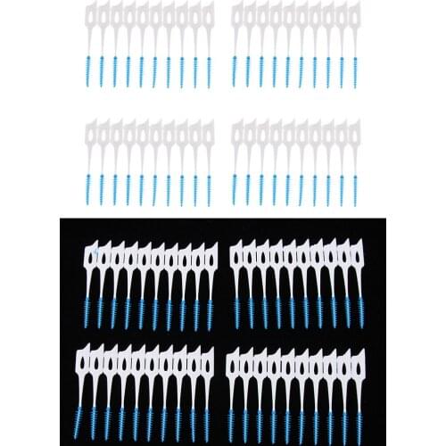Pack of 80pcs, Silicone Easy Brush Interdentl Cleaners Brushes Between Teeth Tools