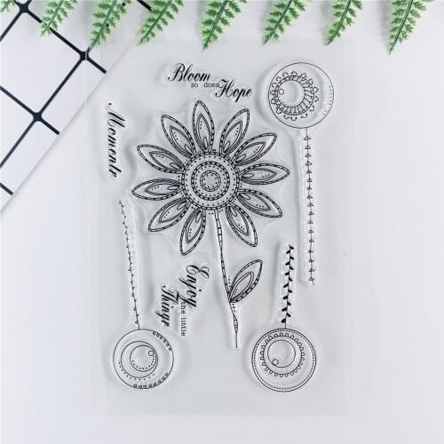 Flower NEW 2020 Clear Stamps For Scrapbooking Cutting Dies Set/Craft Supplies Bullet Journal Rubber Stamp Sentiment Card Making