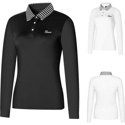 New golf long sleeve T-shirt womens outdoor sports top autumn winter polo shirt breathable slim golf wear