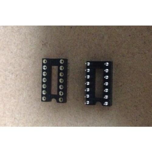New original 50pcs 14 Pin 2.54mm DIP SIP Round IC Sockets Adaptor Solder Type