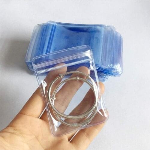 100 PCS PVC Clear Jewelry Mylar Bags 4*6cm/6*8cm/7*10cm Resealable Antioxidant Packaging Ring Necklace Bracelet Jewellery KL30F1
