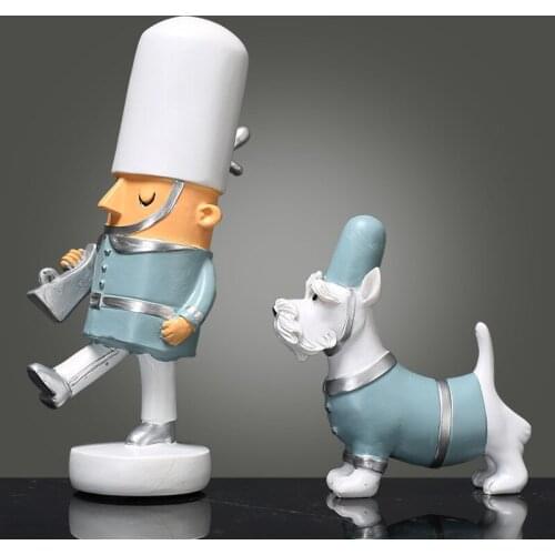 Nordic soldiers and dogs set up a villa model living room home decorations creative birthday presents decoration accessories