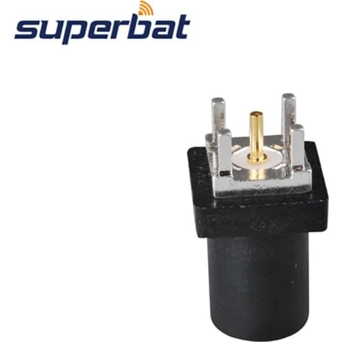 Superbat Fakra "A" Black/9005 Male Plug PCB Mount Straight Connecntor for Radio Without Phantom Supply