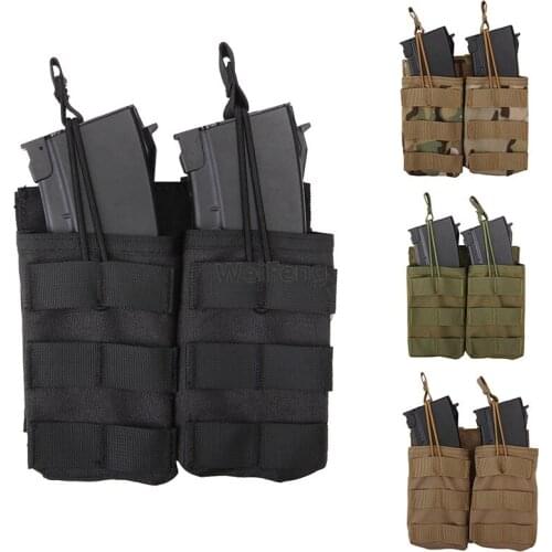 Tactical 1000D Nylon Single Double Triple Molle Magazine Pouch For M4 M14 AK AR 15 G36 Airsoft Rifle Gun Mag Bag Pouch Hunting