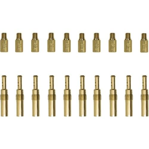 TOP 20PCS Copper Carburetor Main Jets+Slow Jets Kit for PWK for Keihin OKO Carbs Motorcycle Carburetor Accessories