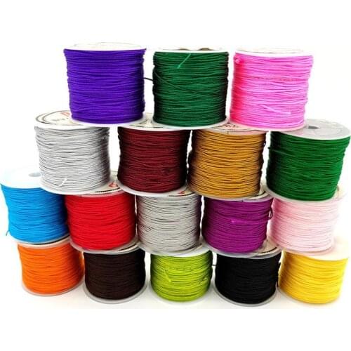 Waxed Thread Cotton Cord 0.8mm 50m String Strap Fabric Jewelry Findings Fit for DIY Bracelet Necklaces Making Accessory