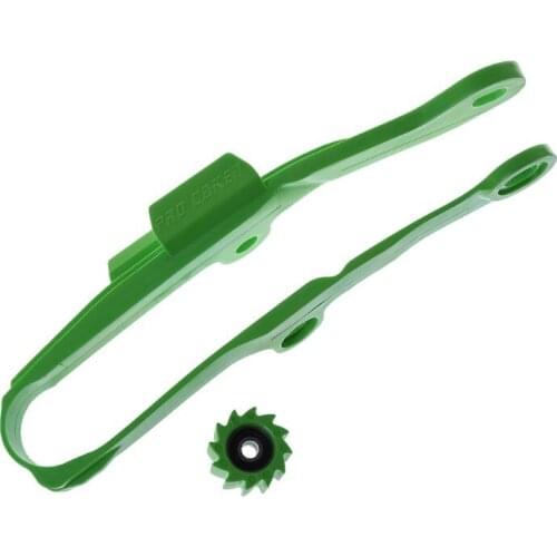 652F Green Chain Slider Guide Swingarm Roller For KAWASAKI KXF250 KXF450 KX250F KX450F KXF 250 450 Motorcycle 2009-2016