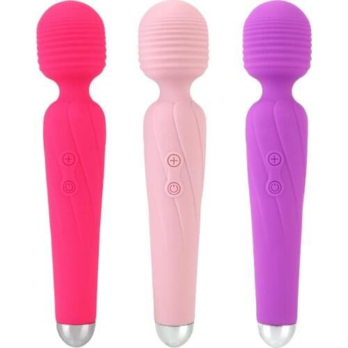 Female Masturbator 10 Modes Magic Wand Vibrators USB Rechargeable Dildos Sex Toys For Women Nipple Clitoris Stimulator