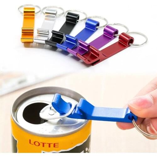10pcs Mini Beer Bottle Opener Kitchen Bar Tool Aluminum Alloy Portable Bottle Opener Key Ring Chain Home Accessaries(Color Rando