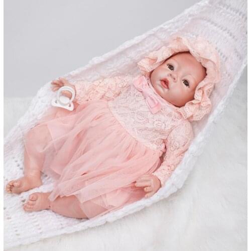 22" Handmade Lifelike Reborn Dolls Silicone Vinyl Baby Boy Doll + Gift Pacifier