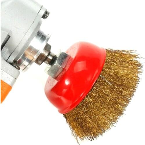 4Pc 75mm Bowl-Type Wire Brush Steel Wire Wheel Electric Drill Grinding Mill Polish Derusting Tool Angle Grinder Polishing Wheel