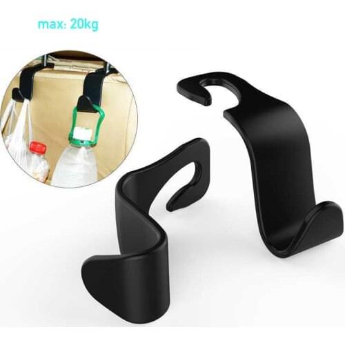 4 Pcs/set Car Seat Back Storage Hook Vehicle Headrest Organizer Hanger Easy Installation Storage Hook for Groceries Bag Handbag