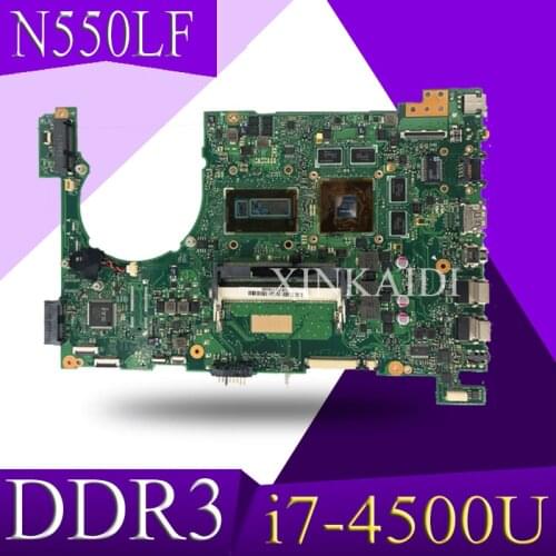60NB0230-MBB000 For ASUS Q550LF N550LF Laptop Motherboard SR16Z i7-4500U GT740M DDR3 100% Tested Free board