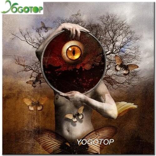 Butterfly eye Diamond Embroidery full square round resin mosaic woman Pictures 5d diy diamond painting Master decoration YY2944