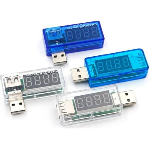 Digital USB Mobile Power charging current voltage Tester Meter Mini USB charger doctor voltmeter ammeter Turn transparent