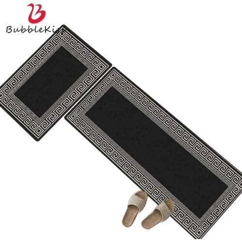 Bubble Kiss Kitchen Mat Black White Geometric Floor Carpet Home Absorb Oil Foot Pad Dustproof Living Room Entrance Door Area Rug