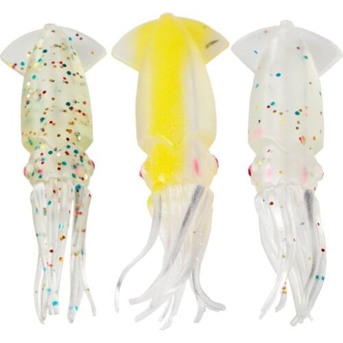 Free Fisher Soft Grub Octopus Worms Baits Bass Fishing Earthworm Artificial Plastic Lures in Freshwater/Saltwater