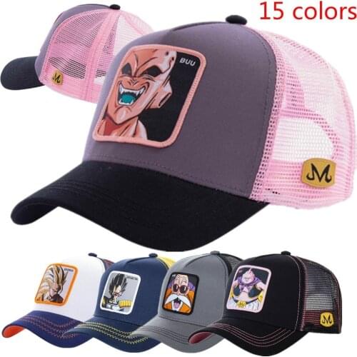 Dragon Ball Net Cap Cartoon Net Cap Men Women Baseball Cap Fashion Hip-hop Fashion Trend Summer Breathable Creative Embroidery