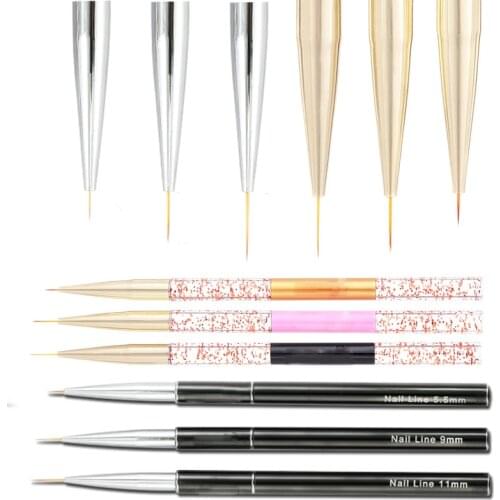 5/7/9/11mm Nail Art Liner Brush French Lines Stripes Gel UV Nail Art Painting Drawing Pen Manicure Tool