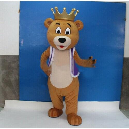 Bear Mascot Costume for Christmas and Halloween Fursuit Cosplay Fancy Party Clothing Carnival Adults Size Furry Suits