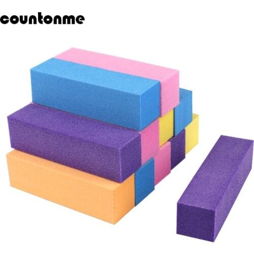 10Pcs Colorful Nail Buffer Sponge Sanding buffers Block For Manicure Polishing Grinding Lime a ongle Pedicure Nail Files Tools