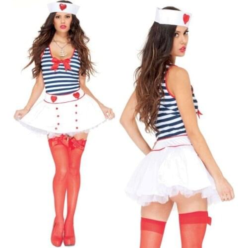 Fashion Sexy Sailor Costume With Free Shipping 3S1392 Sexy Costumes Halloween Sailor Costume for Women