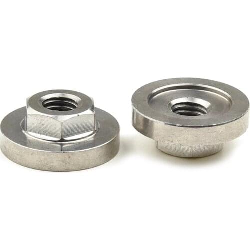 2Pcs M14 Thread Replacement Angle Grinder Inner Outer Flange Nut Set Tools For 14mm Spindle Thread Power Tool Griders Steel 652A