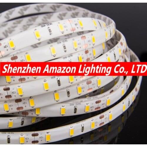 5M Cheap Warm / Cold White Waterproof LED SMD 5630 Strip Light 12V LED Stripe Lights Lighting
