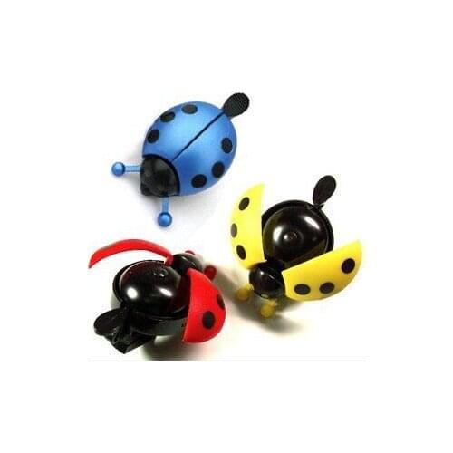 New Lovely Kid Beetle Ladybug Ring Bell For Cycling Bicycle Bike Ride Horn Alarm