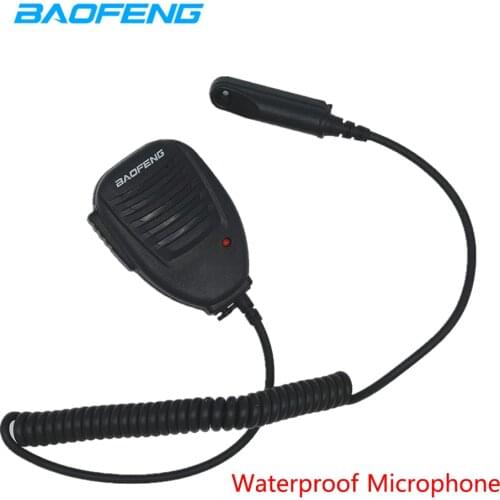 Original Baofeng Radio Handheld Microphone Waterproof Mic PPT Speaker for baofeng uv-9r Plus UV9R BF-A58 BF 9700 Walkie Talkie