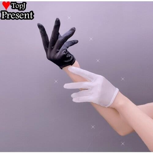 Sexy Photo show cospaly short half Glove Punk Rock Hip Hop Jazz Disco Dance Asymmetry Gloves Gothic Lolita Cosplay Accessory