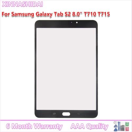 For Front Screen For Samsung Galaxy Tablet Tab S2 SM-T710 T710 T715 SM-T715 Touch Panel Glass Digitizer Replacement