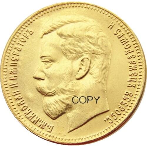 Russian 1902 37 Rubles Real Gold Plated Copy Coins