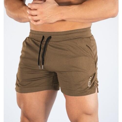 Shorts Men Sports Casual Clothing Fitness Workout Running Grid Quick-drying Compression Shorts Trousers