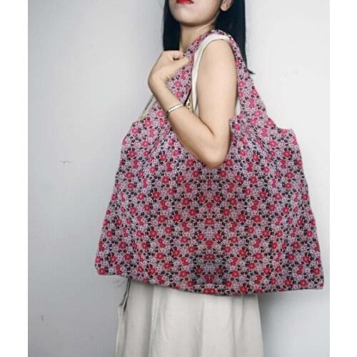 Shopping Bag Foldable Thick Oxford Reusable High Capacity Eco Grocery Totes Supermarket Waterproof Shoulder Bag