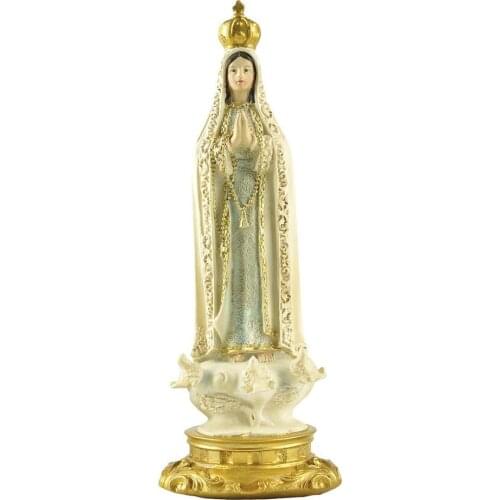 Handmade Religious Gifts Virgin Fatima Figurine Mano De Fatima Resin Fatima Sculpture Decoration Statue