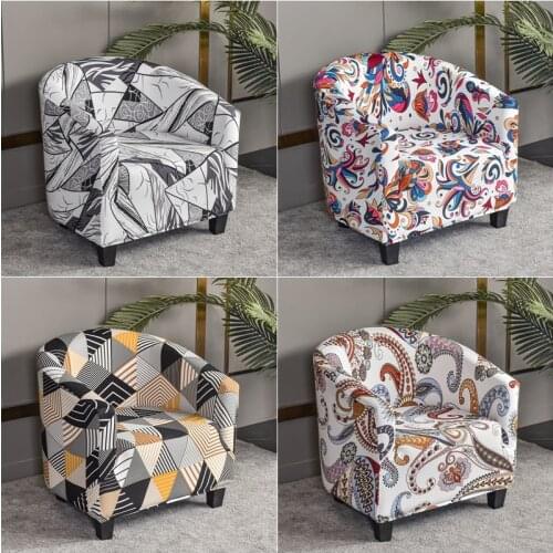 Bright Sofa Cover Single Seater Couch Slipcovers for Living Room Stretch Flower Printed Armchair Covers Furniture Protector Case