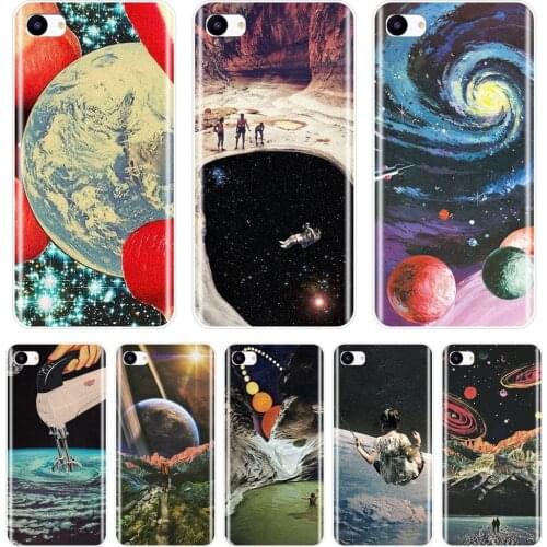 Back Cover For Meizu U10 U20 Pro 6 7 Plus Soft Silicone Art Space Star Moon Case For Meizu 15 Lite 16 Plus 16th 16x Phone Case
