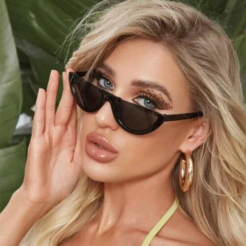 Cats Eye Sunglasses Women 2021 New Designer Trend Face Semi-Rimless Gafas De Sol Mujer Sun Glasses for Summer Wholesale Price