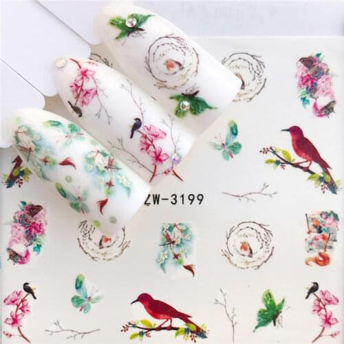 LCJ 1 Sheets Summer Series Nail Water Decals Dream ChaserPattern Tranfer Sticker Nail Art Decoration