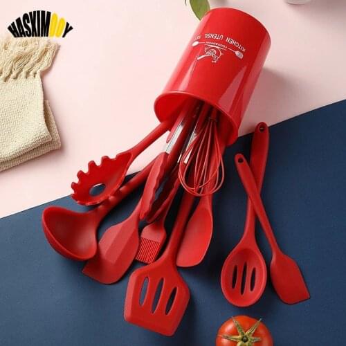 10/11 Pcs Non-stick Silicone Kitchenware Set Cooking Utensils Tools Kitchen Baking Tool Utensils Kitchen Gadgets Accessories