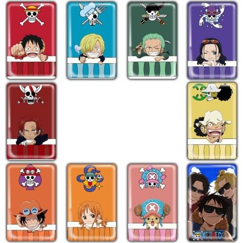 10pcs/set Anime One Piece PVC Card Stickers Printed with Luffy/Chopper for Cosplay Accessories or Gift Collection